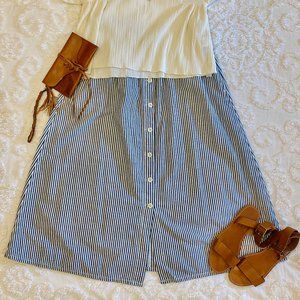 Madewell calf length boho skirt size 8